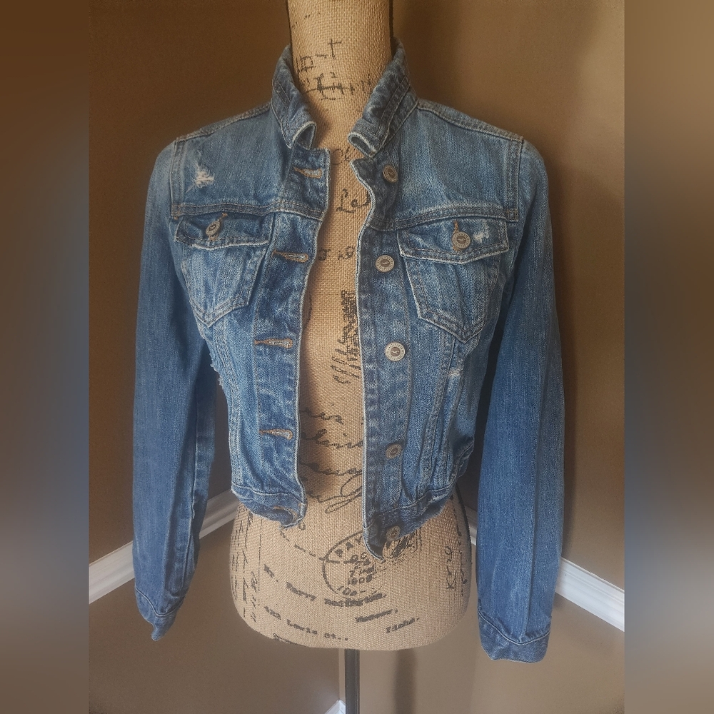 Hollister Women's Denim Jacket Sz Small